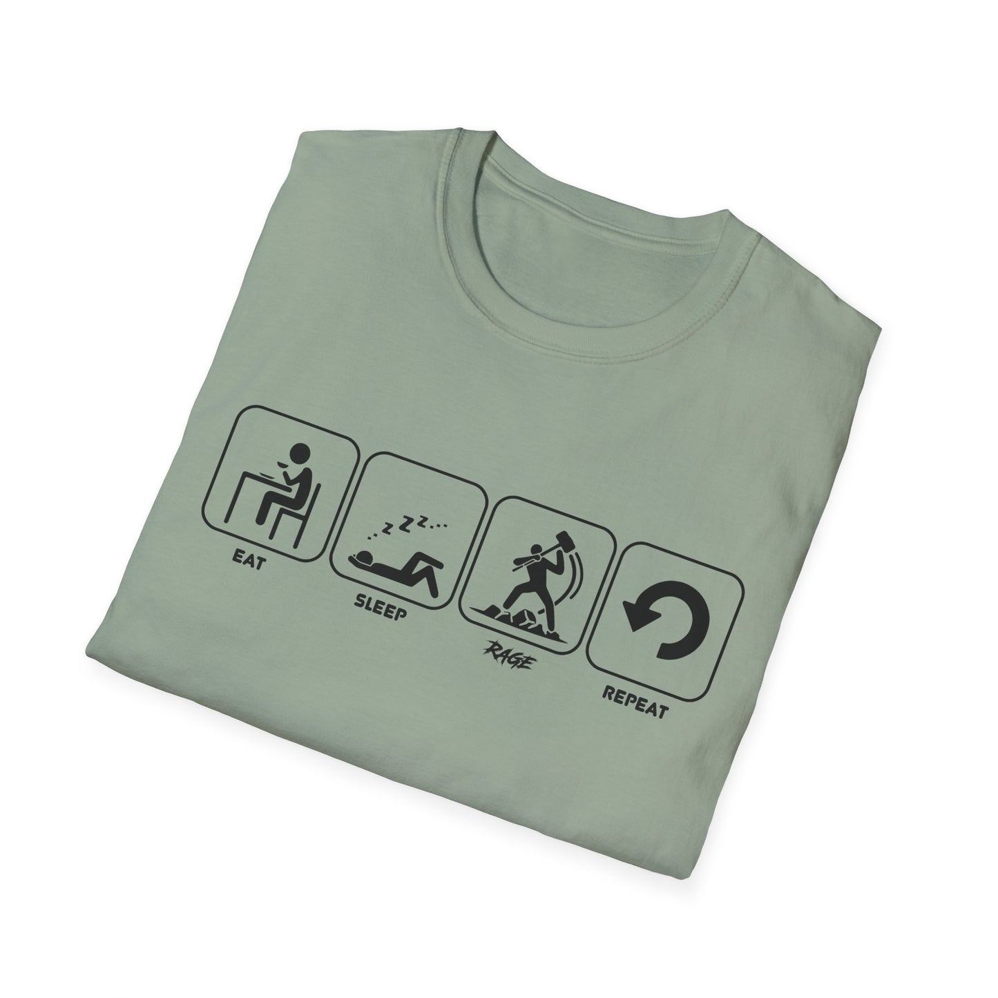 Eat Sleep Rage Repeat T-shirt